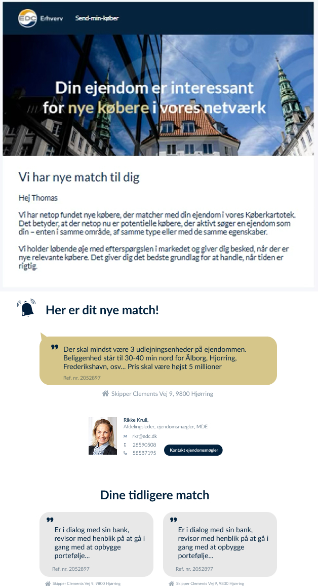 EDC Erhverv email design