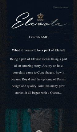 Royal Copenhagen Story email template