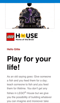 LEGO House email template